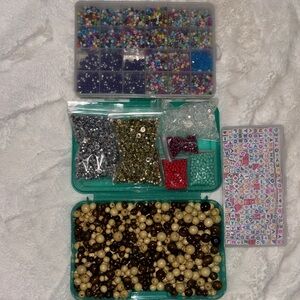 Bead and Jewelry Supply Kit — Multicolor and Brown Beads